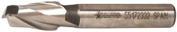 39550 Square End Mill: 7/16 Dia, 13/16 LOC, 3/8 Shank Dia, 2-1/2 OAL, 2 Flutes, Powdered Metal  