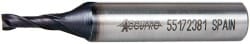 Accupro 39537 Square End Mill: 5/32 Dia, 7/16 LOC, 3/8 Shank Dia, 2-5/16 OAL, 2 Flutes, Powdered Metal 