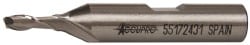 Accupro 39536 Square End Mill: 5/32 Dia, 7/16 LOC, 3/8 Shank Dia, 2-5/16 OAL, 2 Flutes, Powdered Metal Image