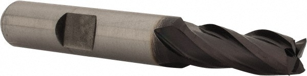 Accupro 39470 Square End Mill: 5/16 Dia, 3/4 LOC, 3/8 Shank Dia, 2-1/2 OAL, 4 Flutes, Powdered Metal 