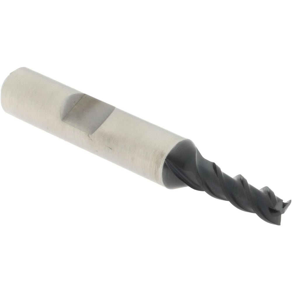 Accupro 39513 Square End Mill: 7/32 Dia, 5/8 LOC, 3/8 Shank Dia, 2-7/16 OAL, 3 Flutes, Powdered Metal Image