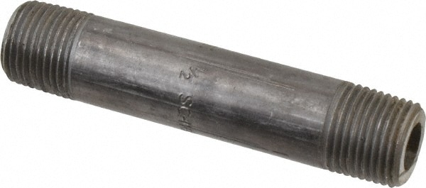 Black Pipe Nipple: 1/2" Dia x 4" Long, Schedule 160