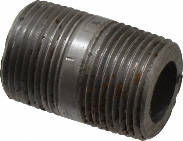 Black Pipe Nipple: 3/4" Dia x 1-1/2" Long, Schedule 160