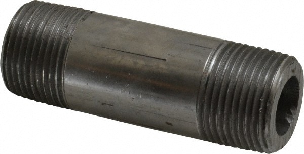 Black Pipe Nipple: 3/4" Dia x 3" Long, Schedule 160