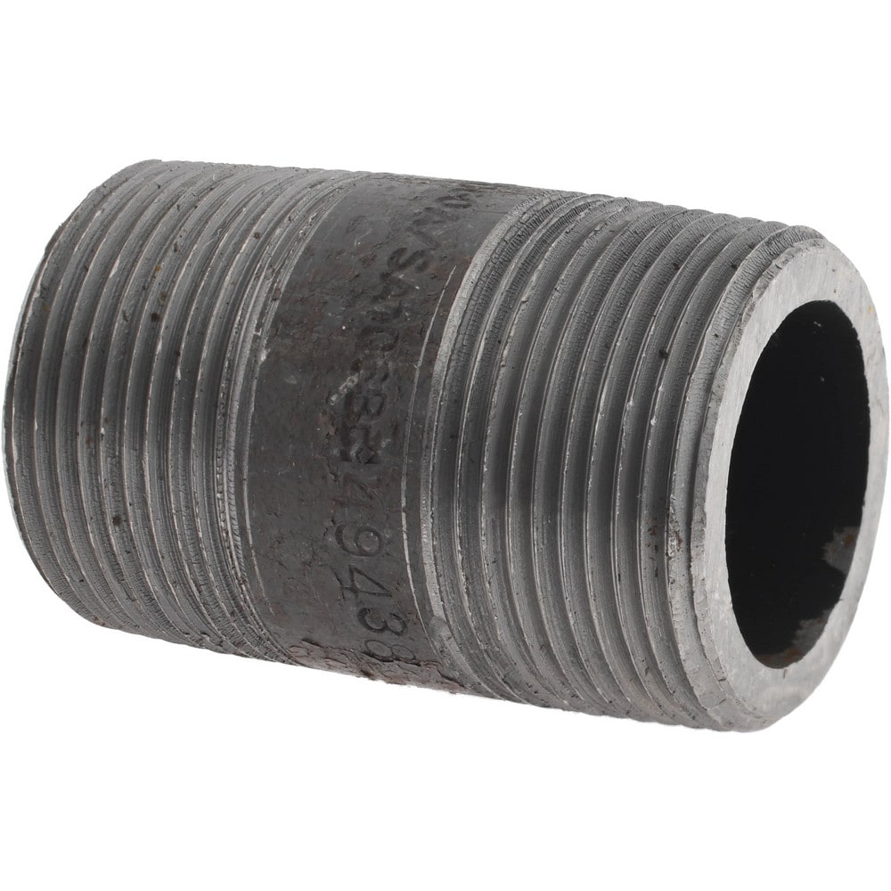 Black Pipe Nipple: 1-1/4" Dia x 2-1/2" Long, Schedule 160