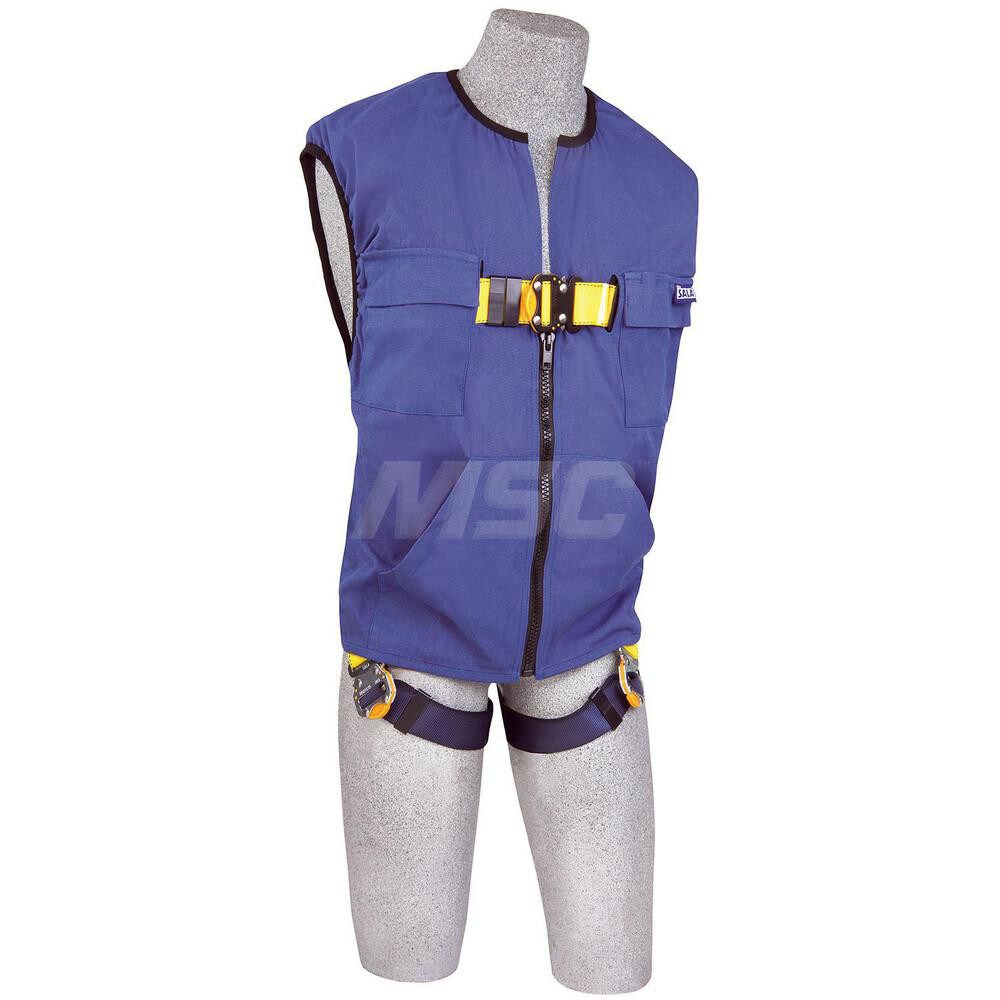 Fall Protection Harnesses: 420 Lb, Vest Style, Size Universal, For General Industry, Polyester, Back