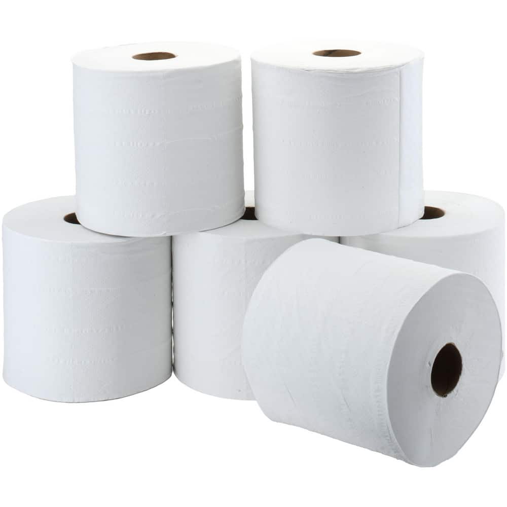 Paper Towels: Center Pull Roll, 6 Rolls, 2 Ply, White