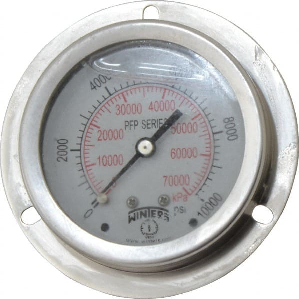 PG 10000-10000 PSI 2-1/2'' Diameter Bottom Mount Pressure Gauge 
