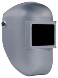 Welding Helmet: Gray, Plastic, Shade 10