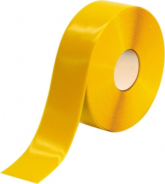PRO-SAFE PRO-3RY Floor & Aisle Marking Tape: 3" Wide, 100 Long, 50 mil Thick, Polyvinylchloride 