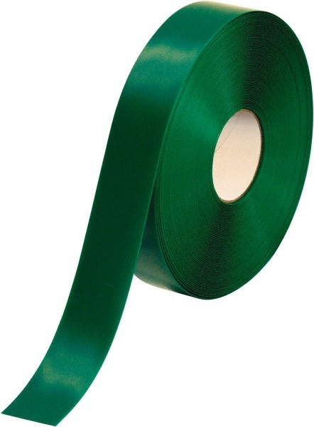 Floor & Aisle Marking Tape: 2" Wide, 100' Long, 50 mil Thick, Polyvinylchloride