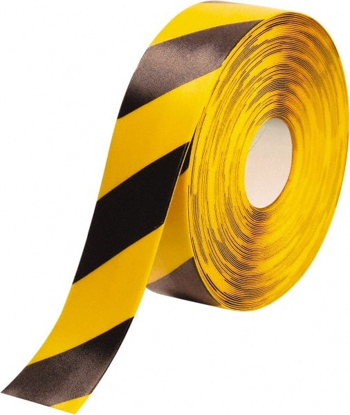 Floor & Aisle Marking Tape: 3" Wide, 100' Long, 50 mil Thick, Polyvinylchloride