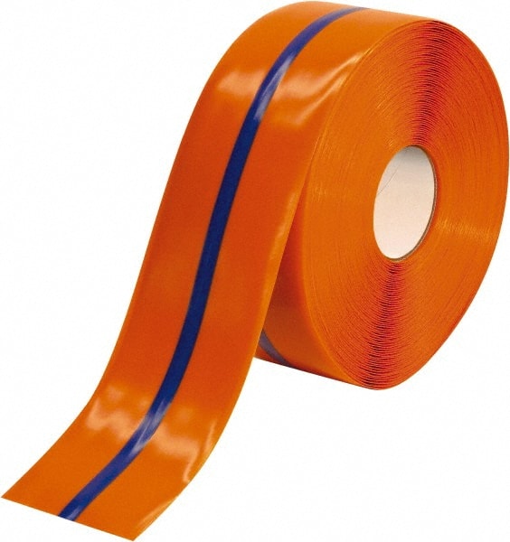 Floor & Aisle Marking Tape: 4" Wide, 100' Long, 50 mil Thick, Polyvinylchloride