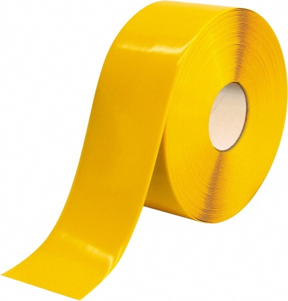 PRO-SAFE PRO-4RY Floor & Aisle Marking Tape: 4" Wide, 100 Long, 50 mil Thick, Polyvinylchloride Image