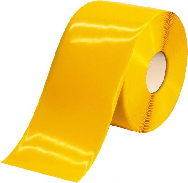 Floor & Aisle Marking Tape: 6" Wide, 100' Long, 50 mil Thick, Polyvinylchloride