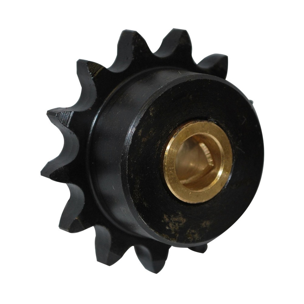 U.S. Tsubaki 35B15T 15 Tooth, 1.99" Outside Diam, Carbon Steel & Bronze, Chain Idler Sprocket 