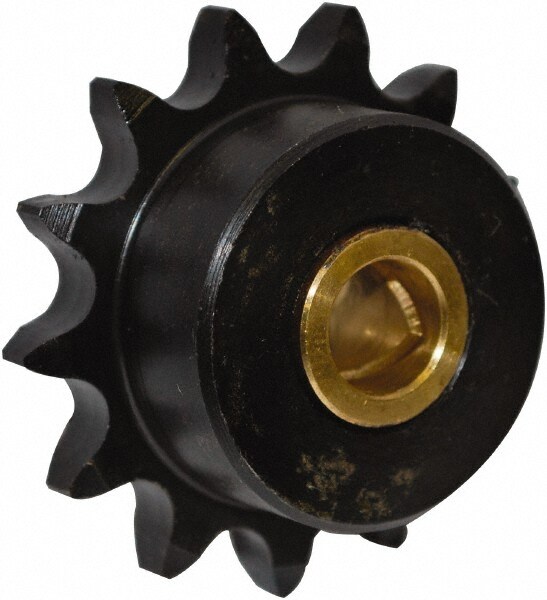 19 Tooth, 3.296" Outside Diam, Carbon Steel & Bronze, Chain Idler Sprocket