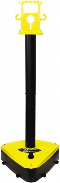 PRO-SAFE STN-XD-B Free Standing Retractable Barrier Post: Plastic Post, Plastic Base Image