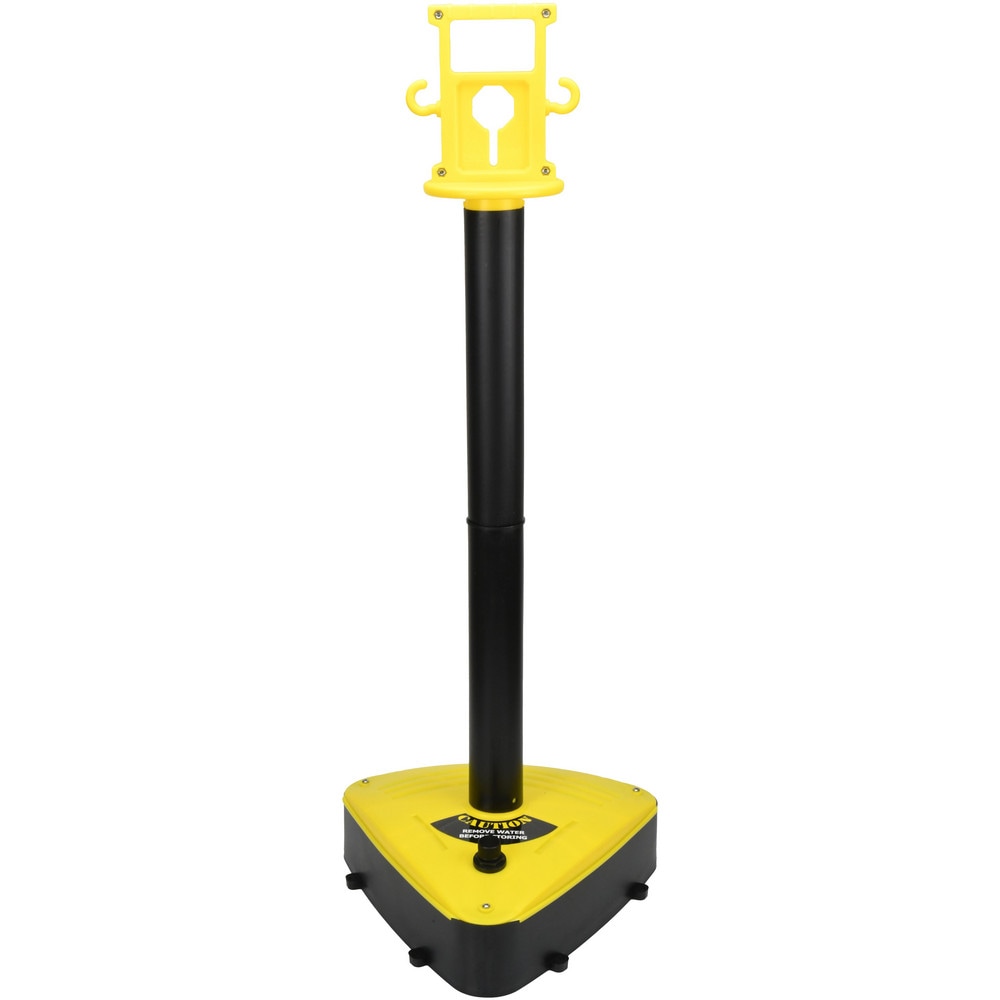 Free Standing Retractable Barrier Post: Plastic Post, Plastic Base