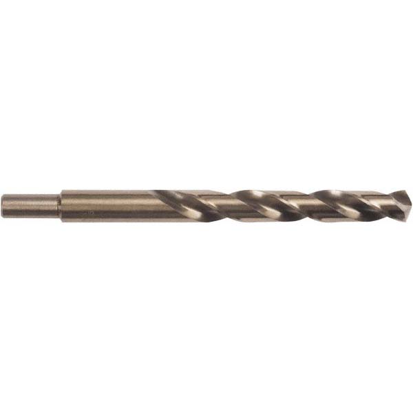 Irwin Jobber Length Drill Bit: 13/32" (0.4062) Dia, 135 deg, Cobalt - Bright/Uncoated Finish, 5-1/4" OAL, Right Hand Cut, Regular Spiral Flute