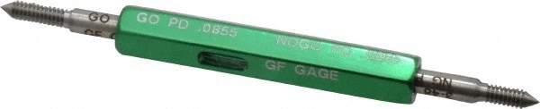 GF Gage W0099482BS Plug Thread Gage: #3-48 Thread, 2B Class, Double End, Go & No Go Image