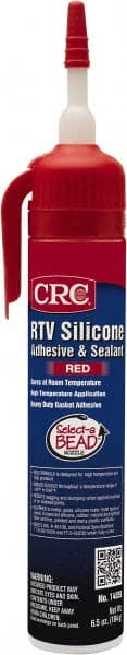 CRC 1004793 Elastic Sealant: 8 oz Tube, Red, RTV Silicone 