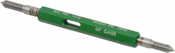 GF Gage W0138402BS Plug Thread Gage: #6-40 Thread, 2B Class, Double End, Go & No Go Image