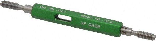 GF Gage W0164322BS Plug Thread Gage: #8-32 Thread, 2B Class, Double End, Go & No Go Image