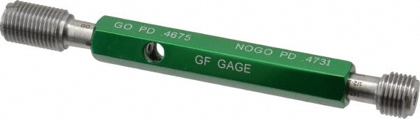 GF Gage W0500202BS Plug Thread Gage: 1/2-20 Thread, 2B Class, Double End, Go & No Go Image