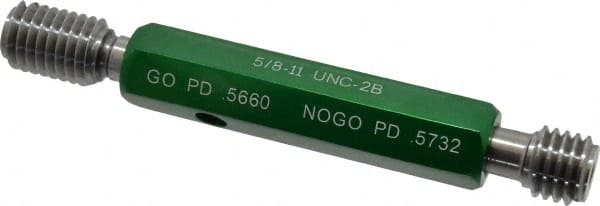 5/8-18 UNF-2B ~ Thread Plug Gage Go No/Go  ~ .625 x 18 TPI ~ Master Gage Co. 