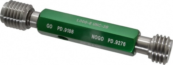 GF Gage W1000082BS Plug Thread Gage: #1-8 Thread, 2B Class, Double End, Go & No Go Image