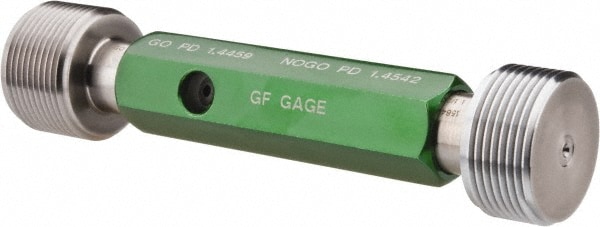 GF Gage W1500122BS Plug Thread Gage: 1-1/2-12 Thread, 2B Class, Double End, Go & No Go Image