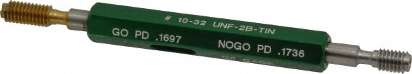 GF Gage W0190322BSTIN Plug Thread Gage: #10-32 Thread, 2B Class, Double End, Go & No Go Image