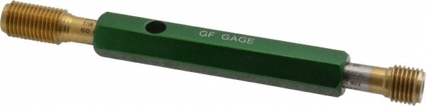 GF Gage W0437202BSTIN Plug Thread Gage: 7/16-20 Thread, 2B Class, Double End, Go & No Go Image