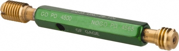 GF Gage W0500132BSTIN Plug Thread Gage: 1/2-13 Thread, 2B Class, Double End, Go & No Go Image