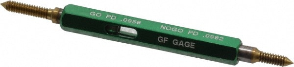 GF Gage W0112403BSTIN Plug Thread Gage: #4-40 Thread, 3B Class, Double End, Go & No Go Image