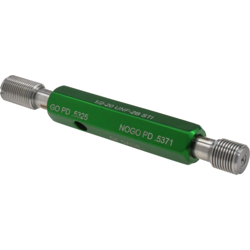 1/2-20 Thread, Steel, Screw Thread Insert (STI) Class 2B, Plug Thread Insert Go/No Go Gage