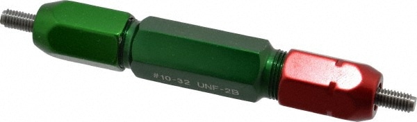 GF Gage V0190322BS Plug Thread Gage: #10-32 Thread, 2B Class, Double End, Go & No Go Image