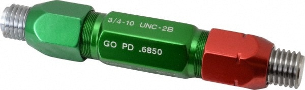 GF Gage V0750102BS Plug Thread Gage: 3/4-10 Thread, 2B Class, Double End, Go & No Go Image