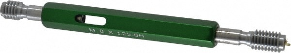 GF Gage W0801256HS Plug Thread Gage: M8x1.25 Thread, 6H Class, Double End, Go & No Go Image