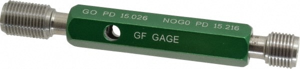 GF Gage W1601506HS Plug Thread Gage: M16x1.50 Thread, 6H Class, Double End, Go & No Go Image