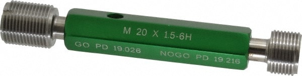 GF Gage W2001506HS Plug Thread Gage: M20x1.50 Thread, 6H Class, Double End, Go & No Go Image