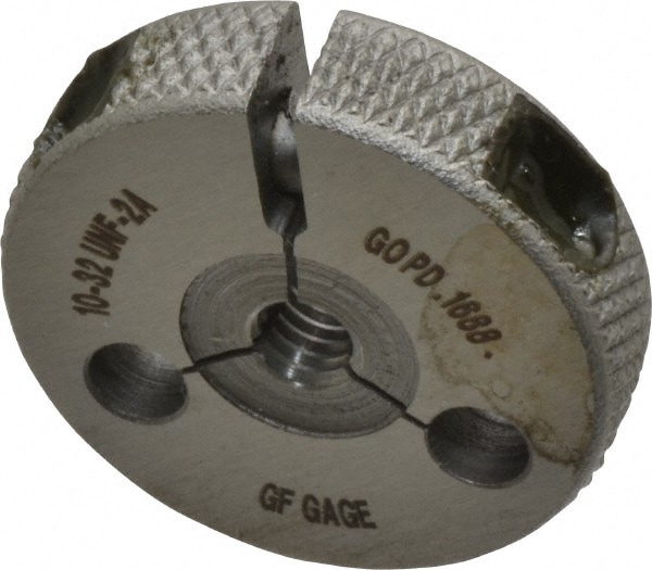 GF Gage R0190322AGK Threaded Ring Gage: #10-32 Thread, UNF, Class 2A, Go Image