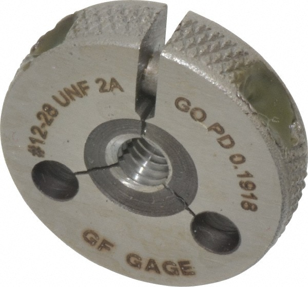 GF Gage R0216282AGK Threaded Ring Gage: #12-28 Thread, Class 2A, Go Image