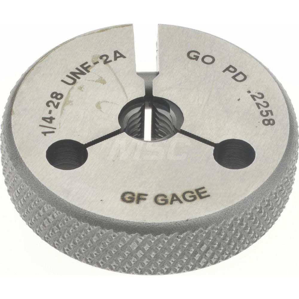 GF Gage R0250282AGK Threaded Ring Gage: 1/4-28 Thread, UNF, Class 2A, Go Image