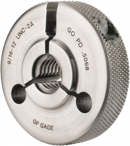 GF Gage R0562122AGK Threaded Ring Gage: 9/16-12 Thread, UNC, Class 2A, Go Image