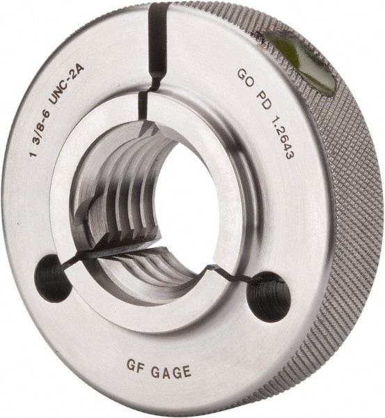 GF Gage R1375062AGK Threaded Ring Gage: 1-3/8-6 Thread, Class 2A, Go Image