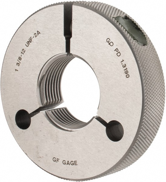 GF Gage R1375122AGK Threaded Ring Gage: 1-3/8-12 Thread, UNF, Class 2A, Go Image