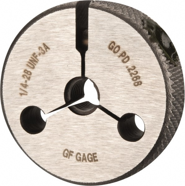 GF Gage R0250283AGK Threaded Ring Gage: 1/4-28 Thread, UNF, Class 3A, Go Image