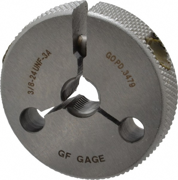 GF Gage R0375243AGK Threaded Ring Gage: 3/8-24 Thread, UNF, Class 3A, Go Image